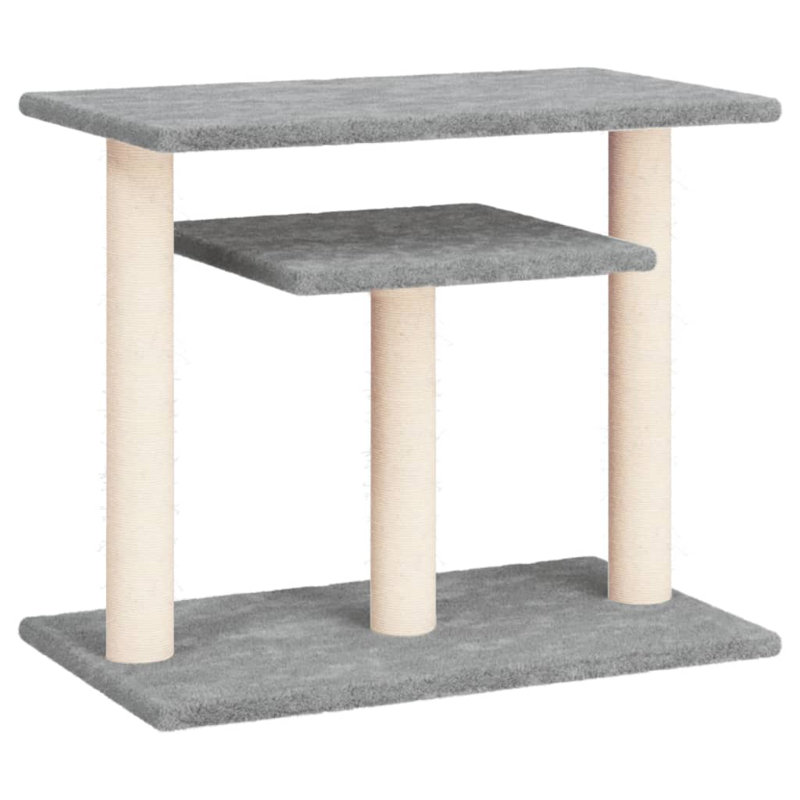 Grattoir pour chat en bois d'ingénierie, peluche, sisal moyen, Beige