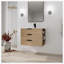 Meuble-lavabo mural 30 po avec lavabo et tiroir à fermeture en douceur