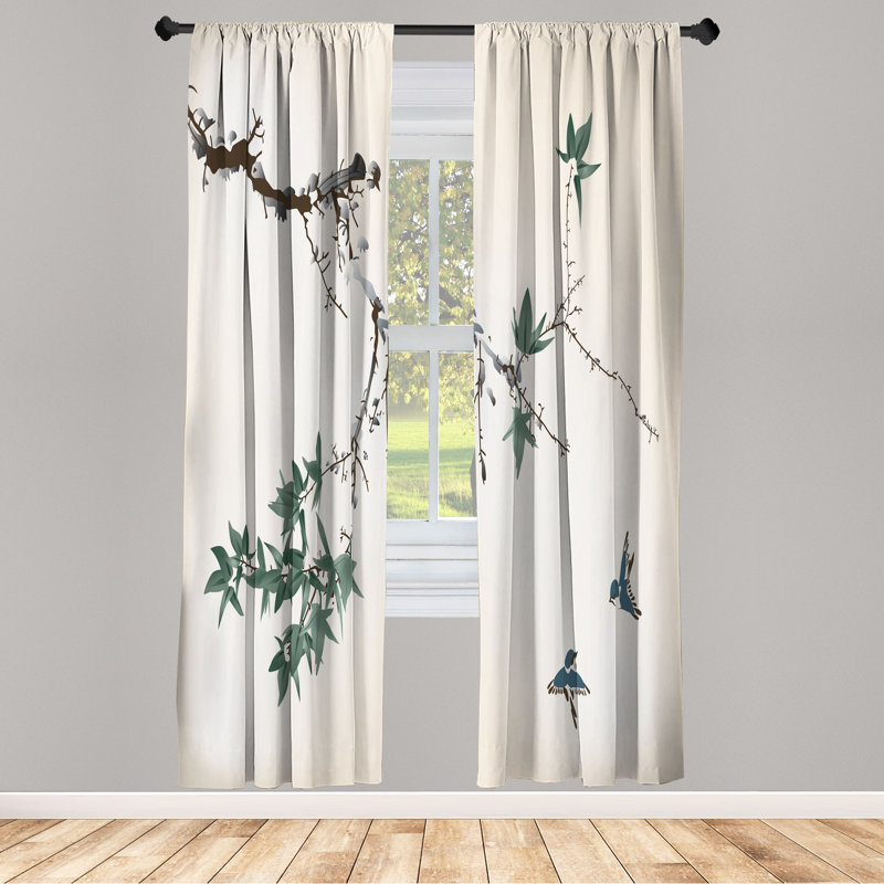 Semi Sheer Curtain Pair, 28" W x 84" L, Reseda Green