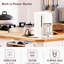 Îlot de cuisine roulant blanc avec 2 portes, 6 tiroirs profonds, abattant - 4 tablettes de rangement au design peu encombrant, tiroirs spacieux et pratiques-1240349363-1240349373