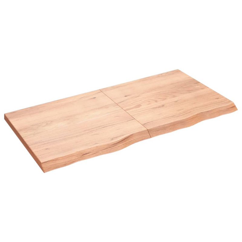 Audrit 120cm Solid Wood Bathroom Vanity Top, Light Brown