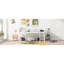 Lit mezzanine en bois blanc avec lit double amovible et amovible
