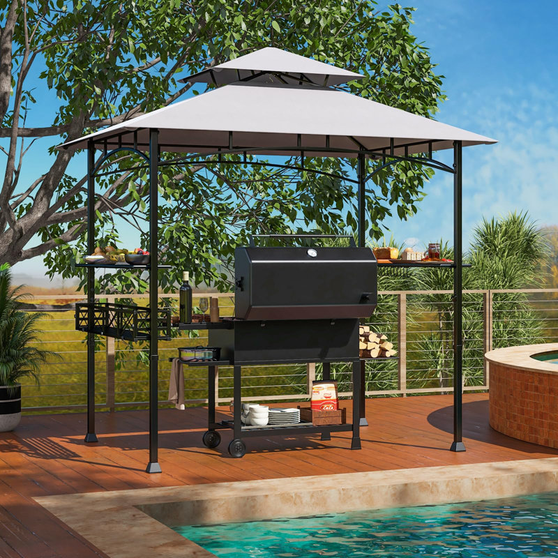 BBQ Grill Gazebo, Grey