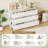 Lau 47’’ Modern 6 Drawer Dresser for Bedroom, White High Gloss Chest of Drawer For Living Room, Hallway-826959158