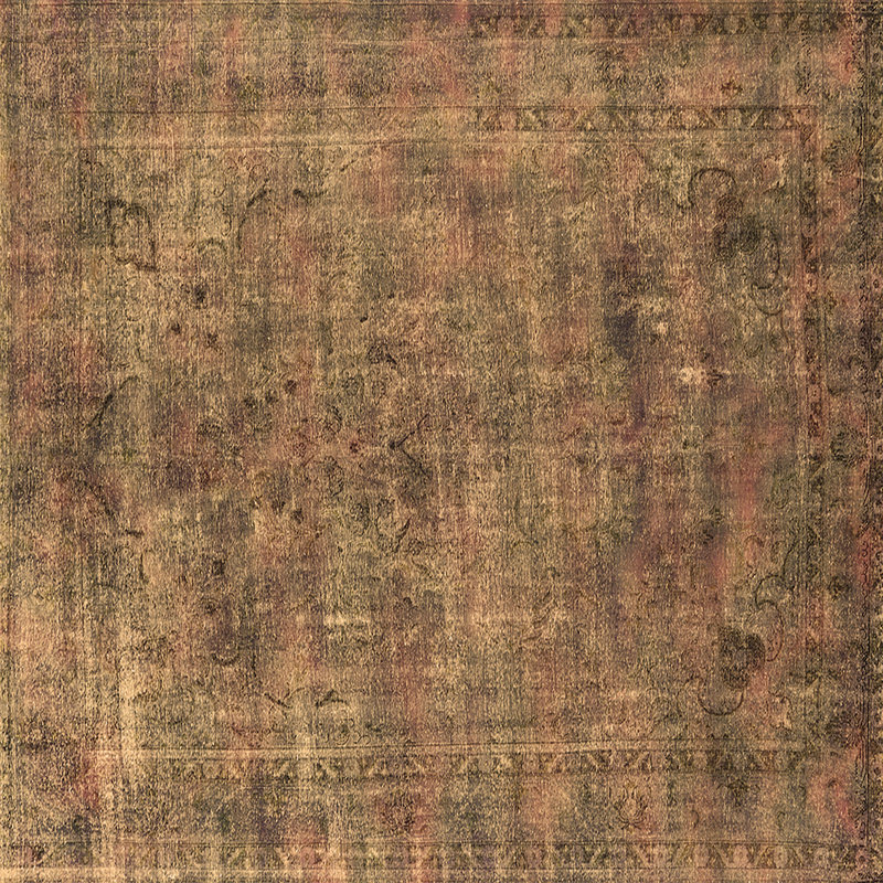 Wool Oriental Indoor Rug, Square 3'