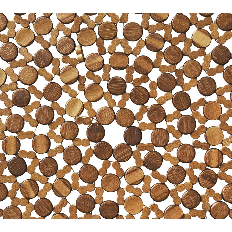 Round Bamboo Placemat, Brown