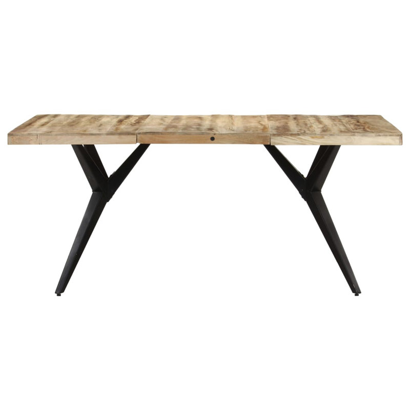 Table de salle à manger en bois de manguier brut, L 31,5 po x L 63 po, Chêne