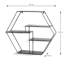 Tolentino 5 Piece Hexagon Metal Tiered Shelf