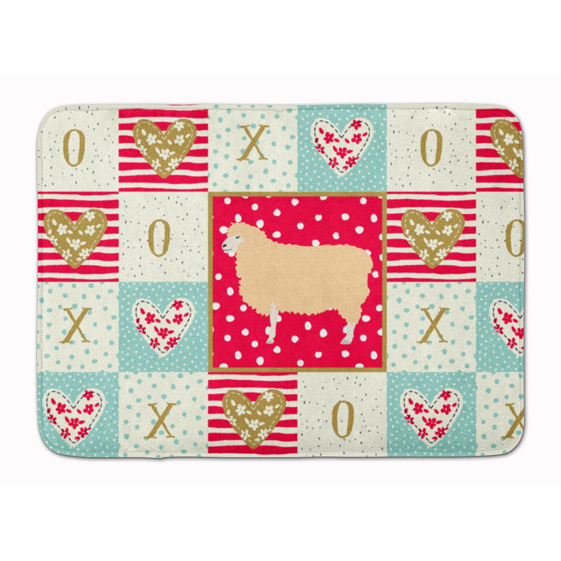 Love Memory Foam Kitchen Mat, Thorgunn English Leicester Longwool Sheep