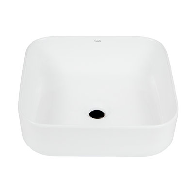 Lavabo de salle de bain carré en céramique pour bateau