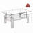 Tempered Glass Tabletop Rectangle Coffee Table