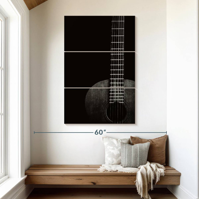 Abarca, vieille guitare acoustique, H 50 po x l 32 po