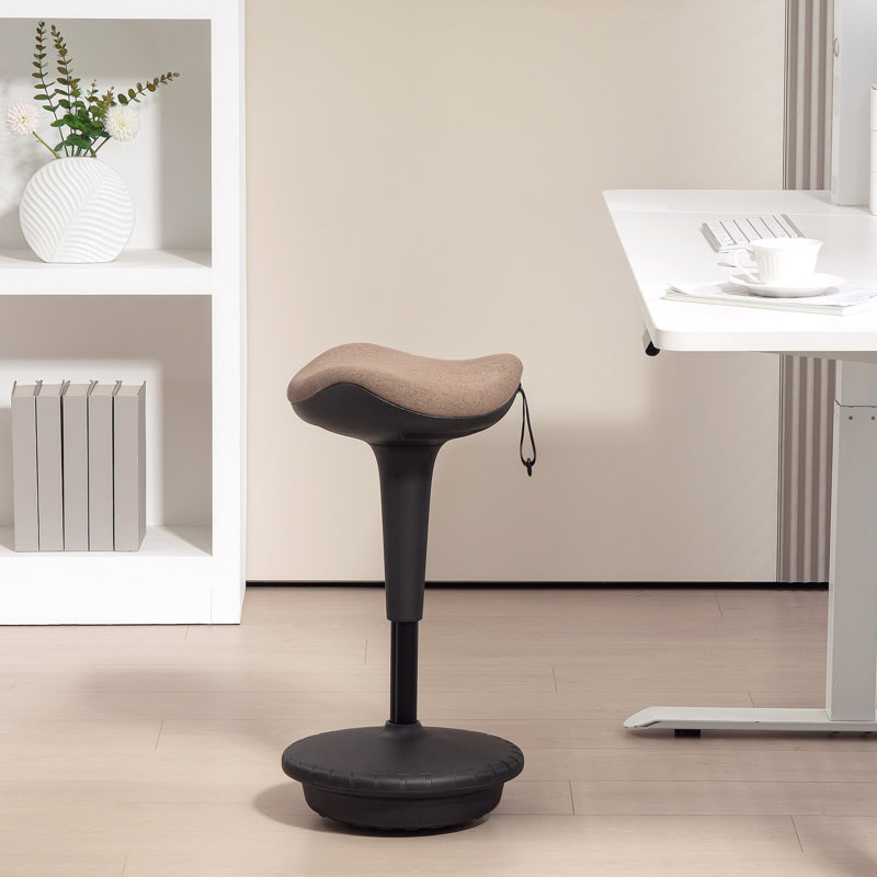 Chaise de bureau debout, tabouret debout actif réglable, brun, Brun