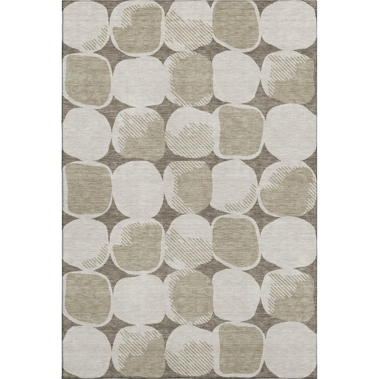 Premium Machine Washable Prisco Taupe Rug