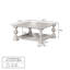 Table basse carrée moderne en pin 41,7 po avec tablette de rangement Aliya