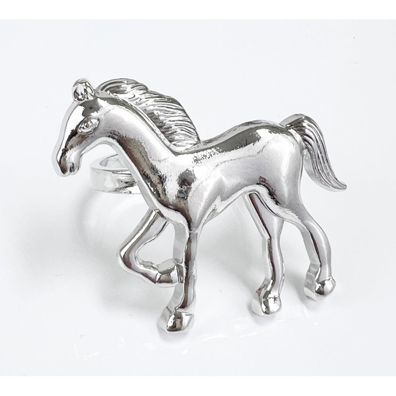 Rond de serviette en métal, Argent