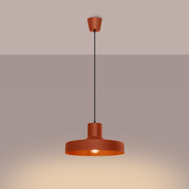 1 - Light Stainless Steel Pendant, Red