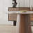 Maxwell 53" Round Dining Table for 6, Sintered Stone Tabletop with Solid Walnut Base-1712116516