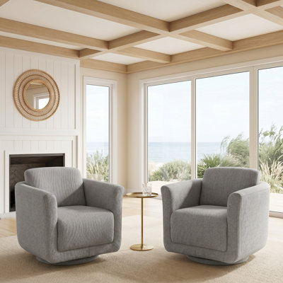 Scottie Eucalyptus Swivel Accent Chair