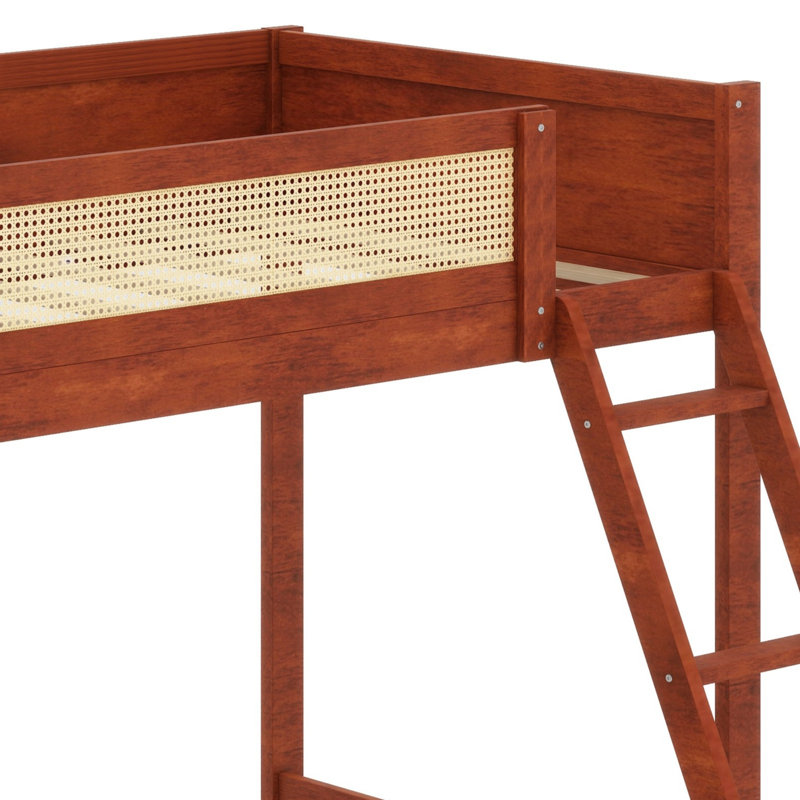Lit superposé avec tablette intégrée et lumières DEL, Espresso