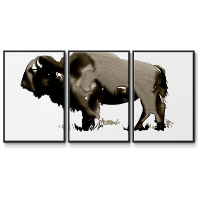 " Monochrome Bison II " 3 - Pieces