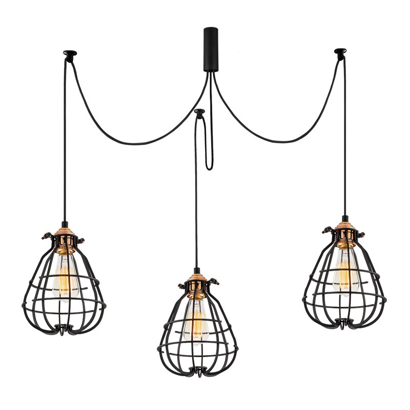 3 - Light Black Cluster Pendant