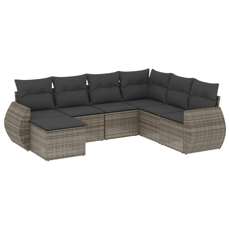 Vidaxl Garden Sofa Set Black, Cream White