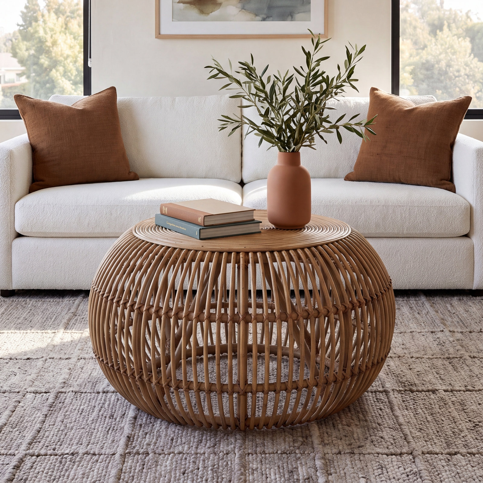 Felipe 32" Rattan Coffee Table