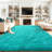 Solid Rug Soft Fluffy Blue Indoor Area Rug for Living Room Bedroom Nursery Kids Room-805677181-835077180