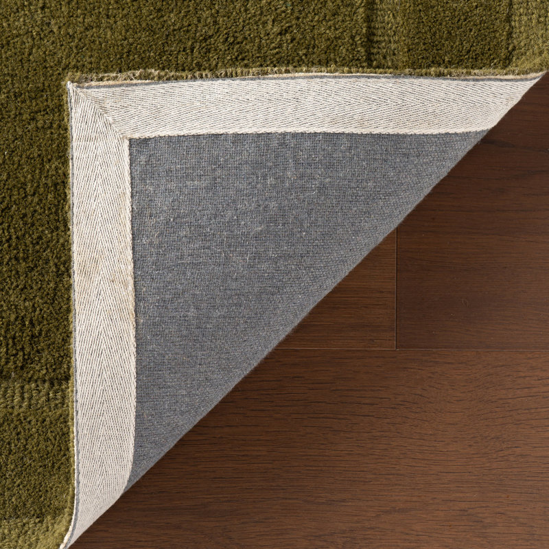 Sahar Solid Modern Wool Rug, Rectangle 8'6" x 11'6"