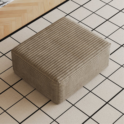 Sofa Ottoman ,No Assembly Required,Camel(Plush Corduroy Fabric)