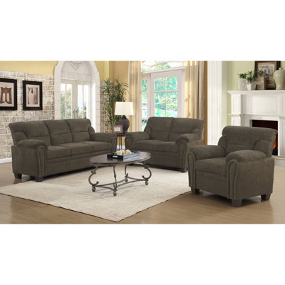 Jallieu Brown 3-Piece Living Room Set
