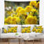 Tapisserie florale jaune vif-28487739