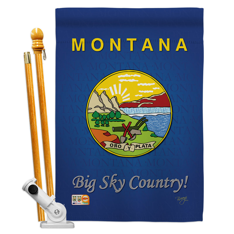 Double Sided 40'' H x 28'' W Polyester Flag Set