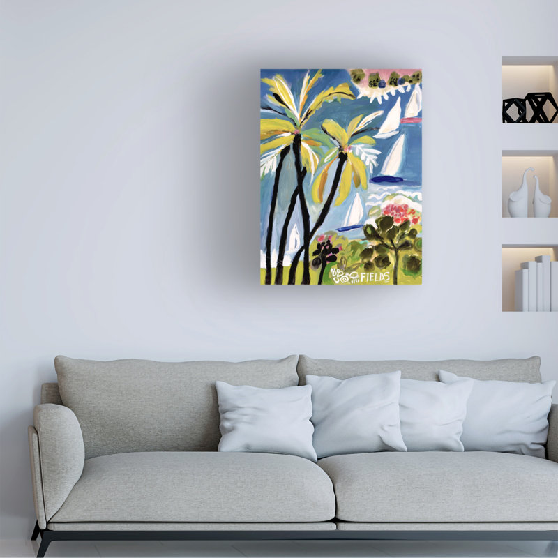 «Karen Fields Palm Landscape Ii», art sur toile, H 24 po x l 18 po x P 2 po