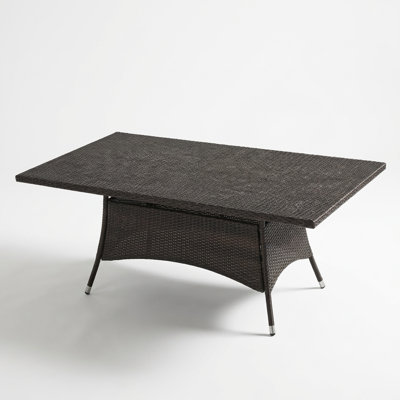 Sturdy Weather-Resistant Rectangular Outdoor Dining Table, Heavy Duty Long-Lasting Construction