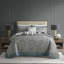 Ensemble de literie 5 pièces en jacquard bleu sarcelle avec coussins décoratifs, grand, style moderne