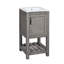 Combinaison de meuble-lavabo de 16 po pour les petits espaces, meuble-lavabo avec lavabo rectangulaire en céramique, meuble-lavabo avec 1 porte et 1 tablette ouverte, meuble-lavabo