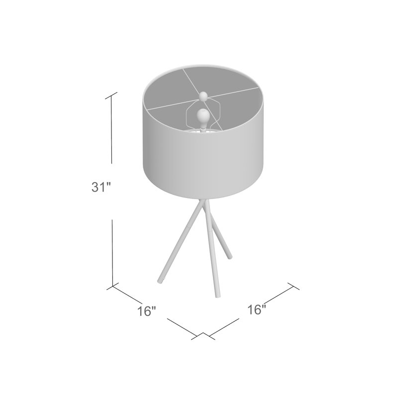 Dorthe Metal Tripod Lamp, Rust Black