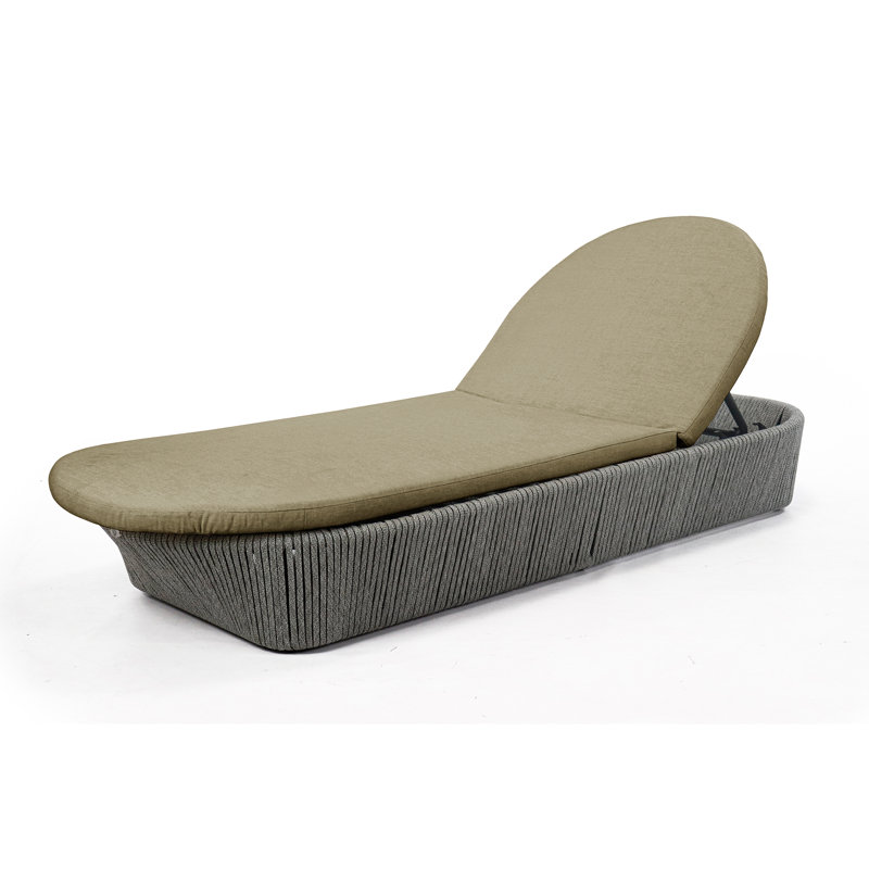 Boston Outdoor Chaise Lounge, Canvas Taupe Sunbrella® Canvas