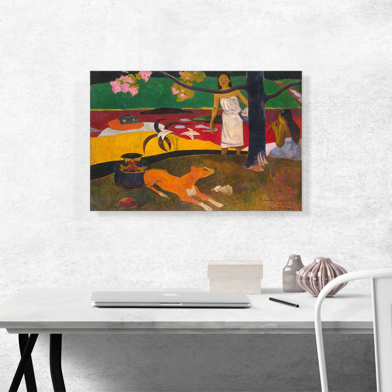 "Pastorales Tahitiennes" par Paul Gauguin, reproduction d'art sur toile tendue, H 18 po x l 26 po x P 1,5 po