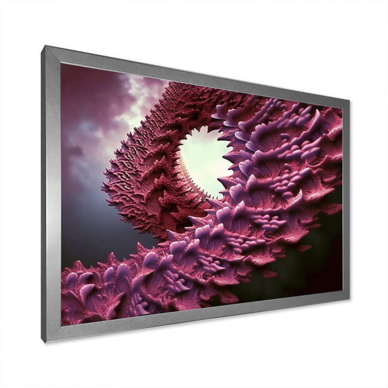 Quantum Fractal Infinity Futuristic I sur toile, H 16 po x l 32 po x P 1 po, Cadre simple argenté