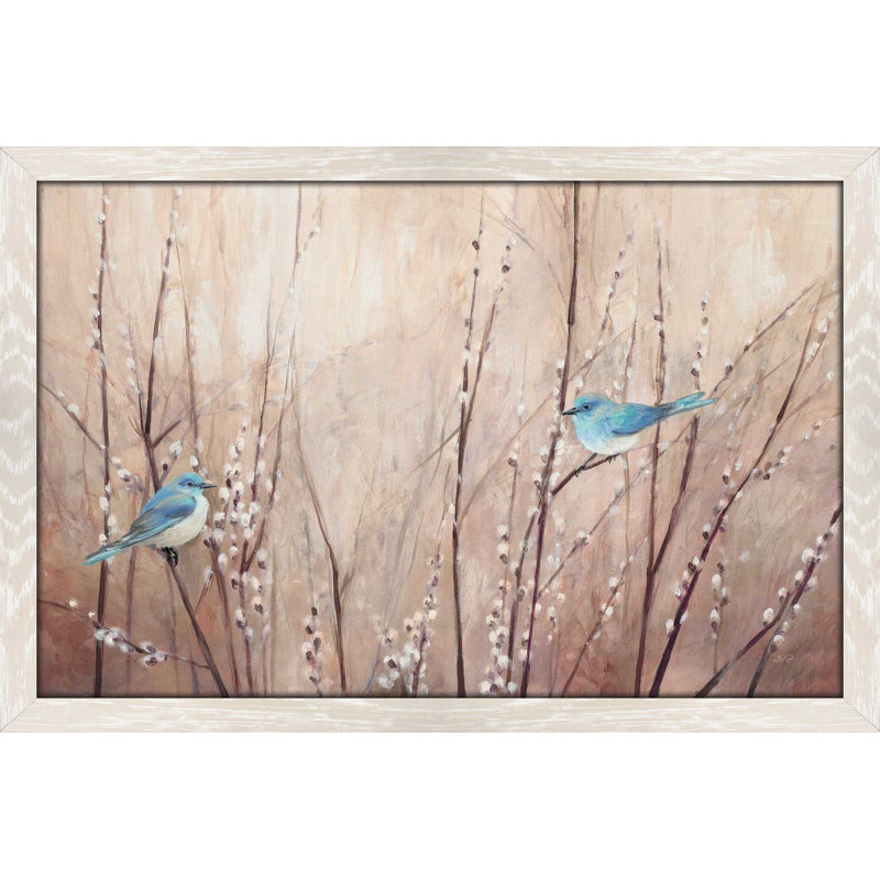 « pretty oiseaux », reproduction de peinture à l’acrylique, H 21,5 po x l 27,5 po x P 0,75 po