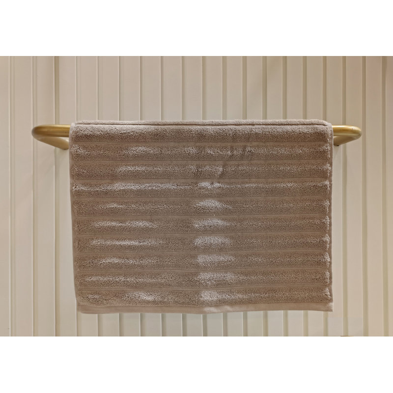  Ribbonette Ribbed Wavy Striped Pattern, 100% Cotton 700 GSM Zero Twist Super Heavy Terry Plush Cotton Super Ultra Soft Highly Absorbent and Quick Dry, Jacquard Fashion Essentials Towel for Bathroom, Kitchen, Premium Hotel & Spa Quality Towel,
