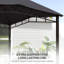 Pavillon de jardin 10 'X, toit géométrique, acier toutes saisons, auvent gris