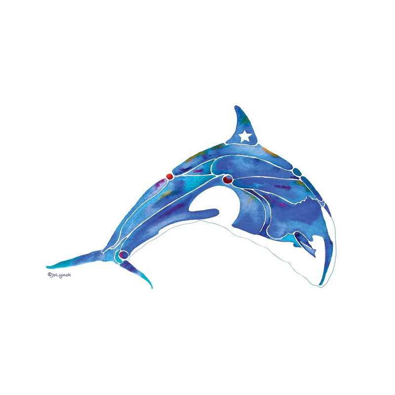 " Whale Orca " by Jo Lynch, Wrapped Canvas, No Matte, 18" H x 26" W x 1.5" D
