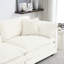 Canapé modulaire en U en chenille blanche, structure et repose-pieds double pour une durabilité modulaire en U, chenille très confortable