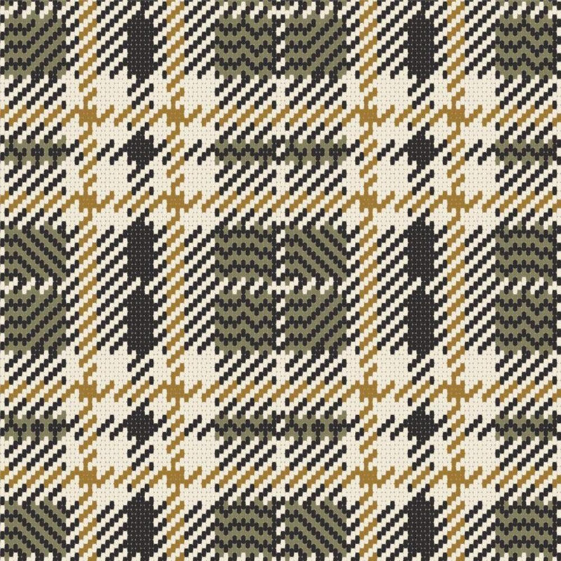 Rouleau de papier peint L 10 pi x l 24 po Clark Plaid, Bois pelouse verte, Non encollé, Faux Grasscloth
