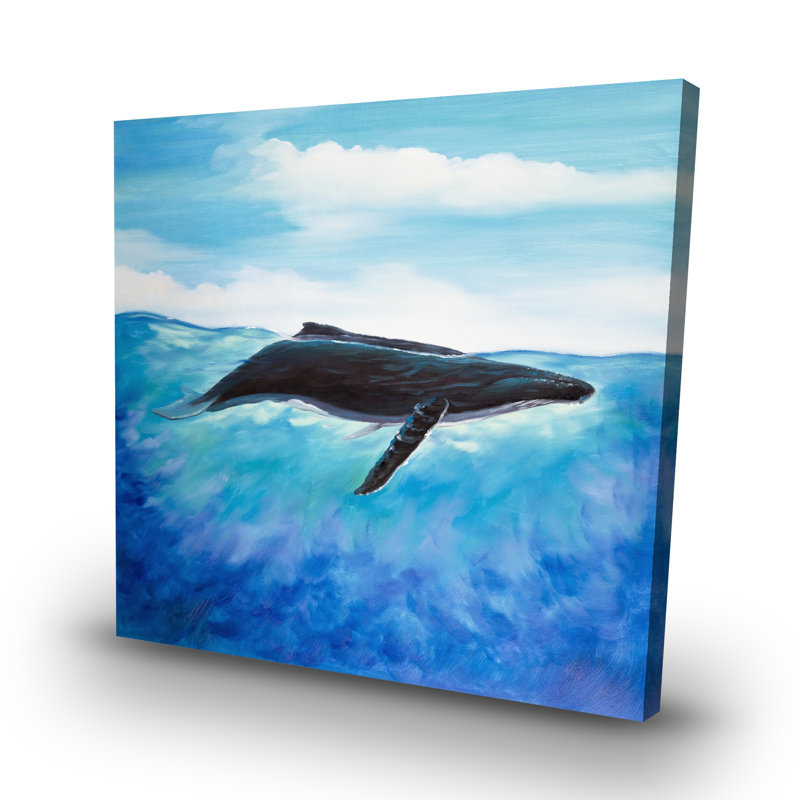 Blue whale - 32"x32" art on canvas