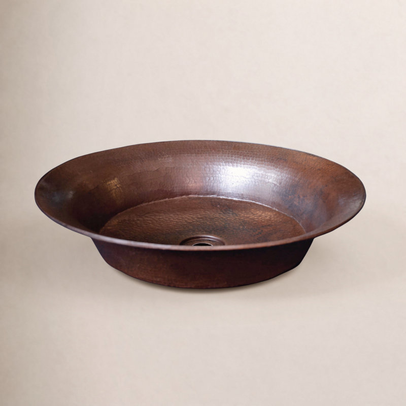 Maestro Copper Circular Vessel Bathroom Sink